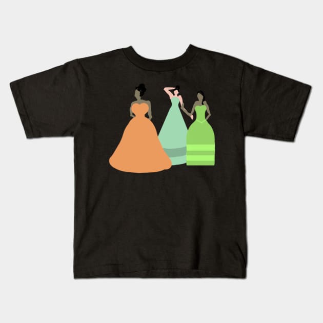 Three Women Kids T-Shirt by LochNestFarm